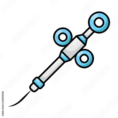 Cosmetologists and dermatologists specialized syringe for aesthetic procedures concept, Medicine and Prevention vector icon design, plastic surgery procedure stock illustration
