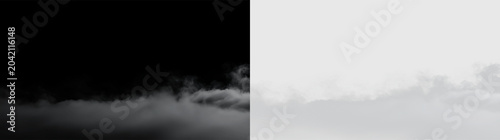 Foto Clouds in a clear view against a light background without any interrupting eleme