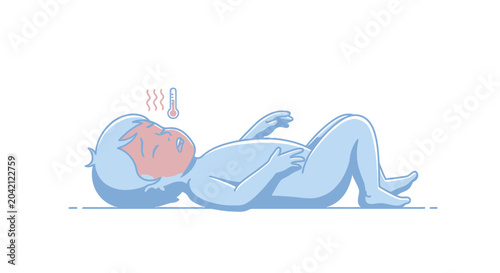 Foto Newborn baby sleeping on back.