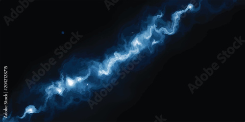 Photos Cosmic blue lightning nebula streak across dark space with lightning background