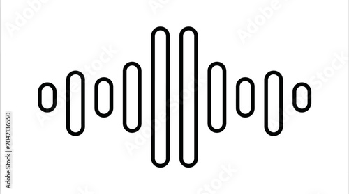 Fotografie Sound wave pattern graphic design element.