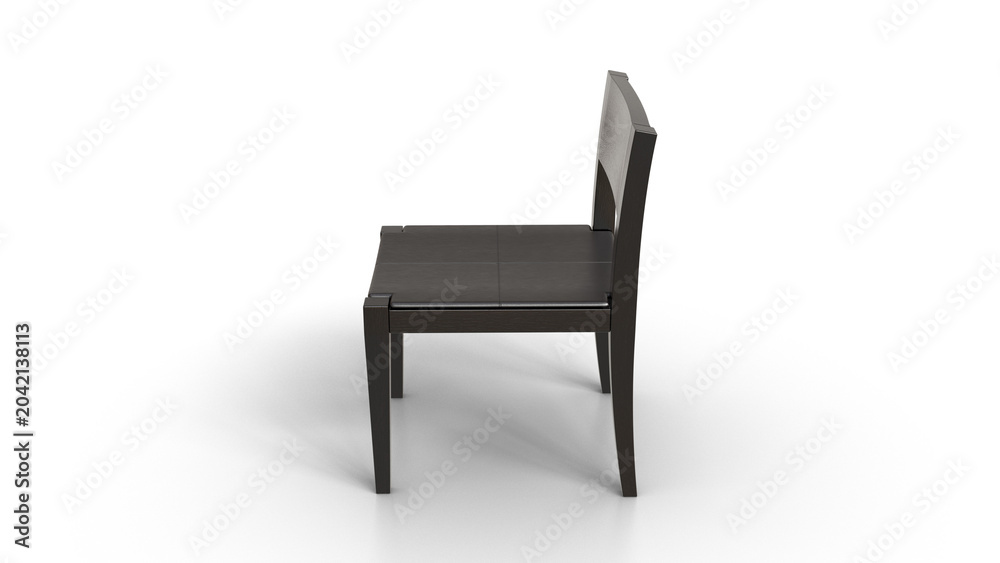 Fototapeta premium Wooden Chair 3D Rendering 