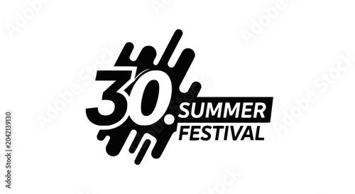 Bild auf Leinwand 30th Summer Festival Anniversary Logo Design