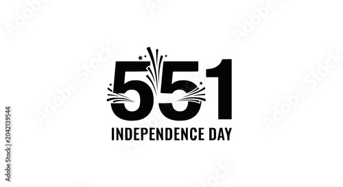 Obraz na plátně 551st Independence Day Celebration Typography Design