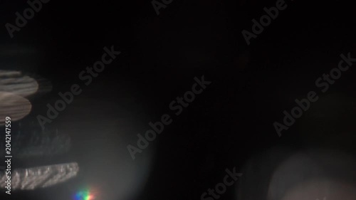 Cinematic light leak transition effect with abstract colorful glow and lens flare overlay