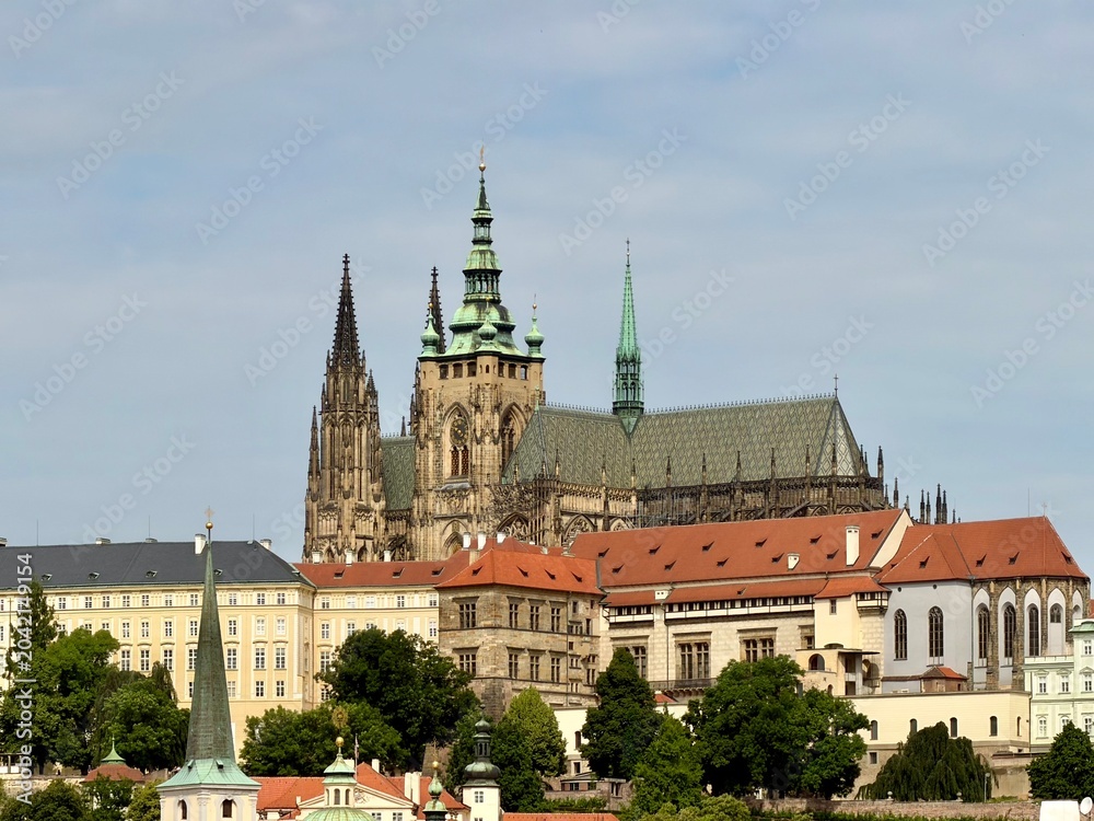 Obraz premium prague castle and charles bridge