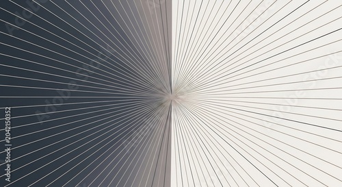 Abstract Radial Burst of Light and Shadow Lines.