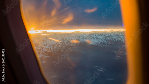 Tableau sur toile foto por la ventanilla, los Andes nevados DJI_0814