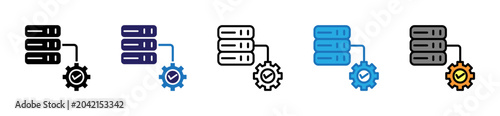 Process Icon In Multiple Styles And Colors