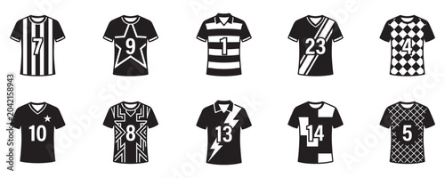 Foto Sport jersey icon set