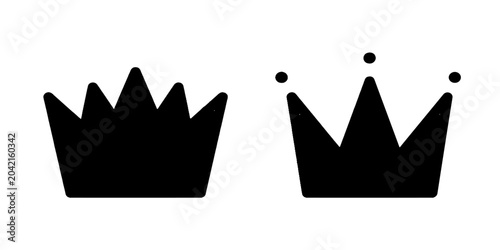 Bild auf Leinwand Two black crown icons representing royalty and power.