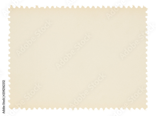 Fotografie Postage stamp with blank paper design space on transparent background