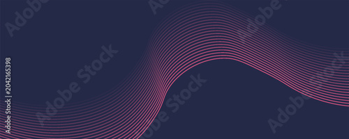 Schilderij op canvas Thin line wavy background