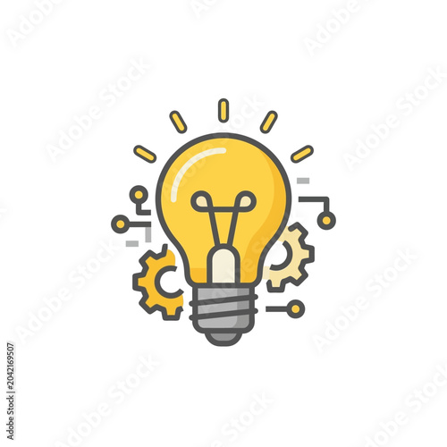 Light Bulb Idea Concept Symbol.