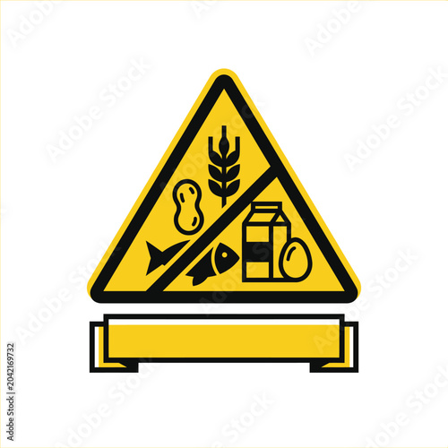 Vegan Warning Sign Symbol Icon.