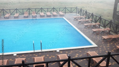 Rain and wind spoil the summer weather at the vacation center