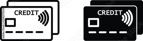 Canvas-taulu Credit Card icon design template