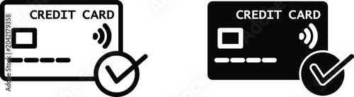 Obraz na plátne Credit Card icon design template
