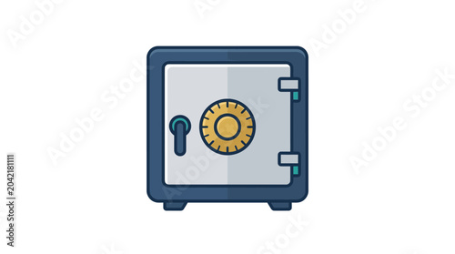 Tableau sur toile Secure metal safe box storage.