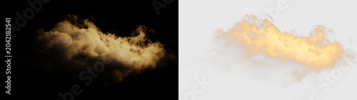 Photos Bright orange cloud hovering in the sky during sunset on an isolated transparent