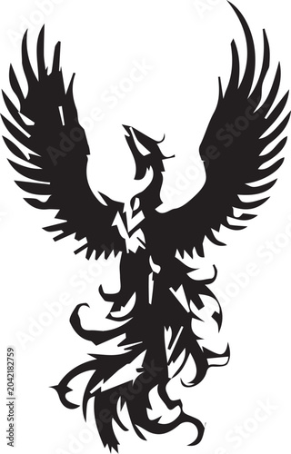 Creative Tattoo Design in Black and White Detailed Line Art Illustration