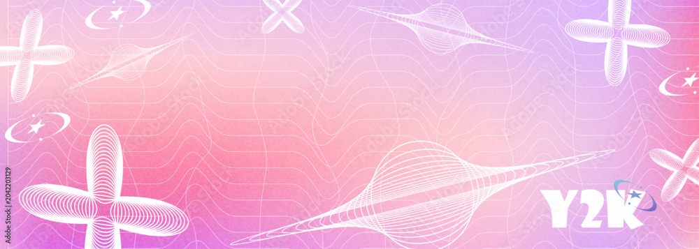 Φωτογραφία Trendy Y2K inspired abstract background
