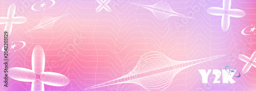 Photos Trendy Y2K inspired abstract background