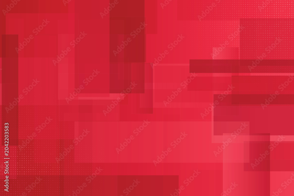 Foto Abstract geometric pattern with red and gradient overlapping blocks