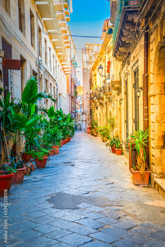 Syracuse old town  Sicily Italy