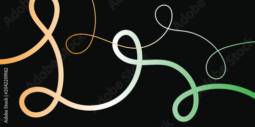 Indian Tricolor Ribbon Wave on Dark Background for Independence Day Celebration