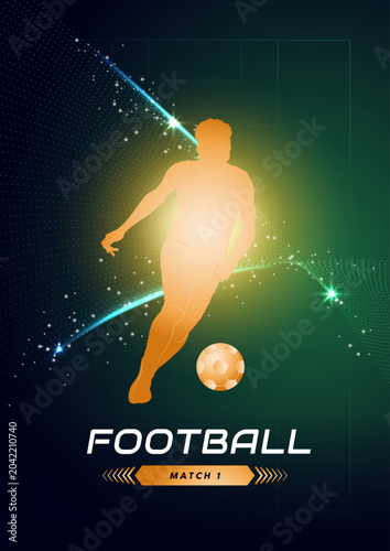 Football match sport poster and flyer