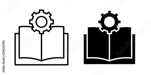 Obraz na płótnie Course module icon in outline and solid style, isolated on white background