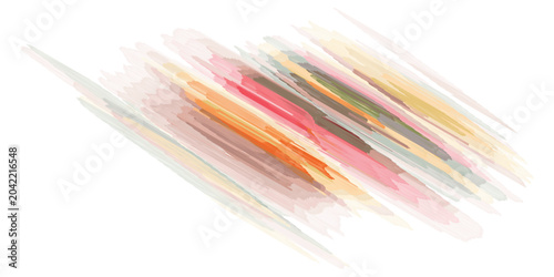 Abstract watercolor brush strokes with vibrant colors and soft texture.