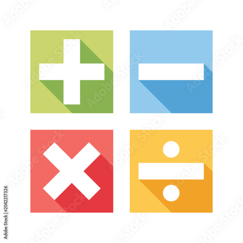Mathematics Symbols Education Icon Vector
