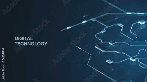 Photos digital circuit board futuristic blue technology electronics network connection