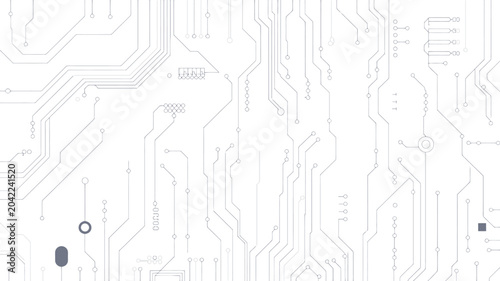 Quadro em tela circuit board pattern on white background electronic components wires connection