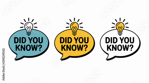 Cuadro en lienzo speech bubble icons with light bulbs icon bulb you know information communicatio