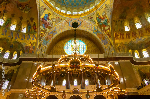Interior of the Naval Palace of St. Nicholas in Kronstadt :St. Petersburg, Russia - 01 june 2026