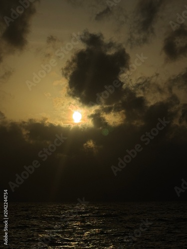 sunset over the sea