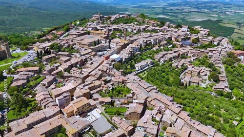 View of Montalcino, in the province of Siena,Tuscany, Italy