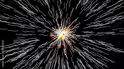 Dynamic white anime speed lines on deep black background, comic action motion streaks with seamless looping effects for transitions, fight scenes and cinematic editing projects 4K.