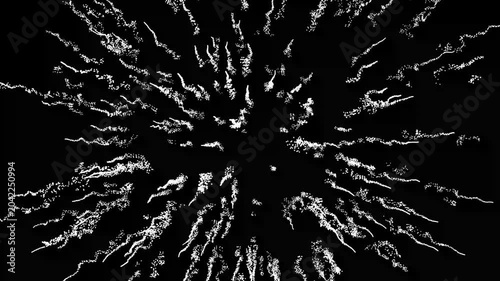 Abstract white motion speed lines animation on deep black background, energetic speed streak effects and smooth looping action visuals in ultra HD resolution