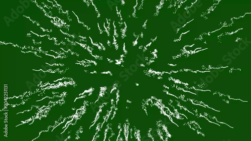 Abstract white motion speed lines animation on deep green background, energetic speed streak effects and smooth looping action visuals in ultra HD resolution