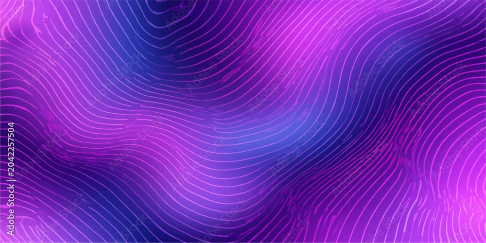 Obraz premium Abstract Futuristic Background Featuring Dynamic Glowing Purple And Blue Wavy Line Patterns In Motion Flow