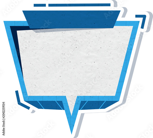 Aesthetic Rounded Rectangle Speech Bubble Blank Chat Box Vector Graphic Element