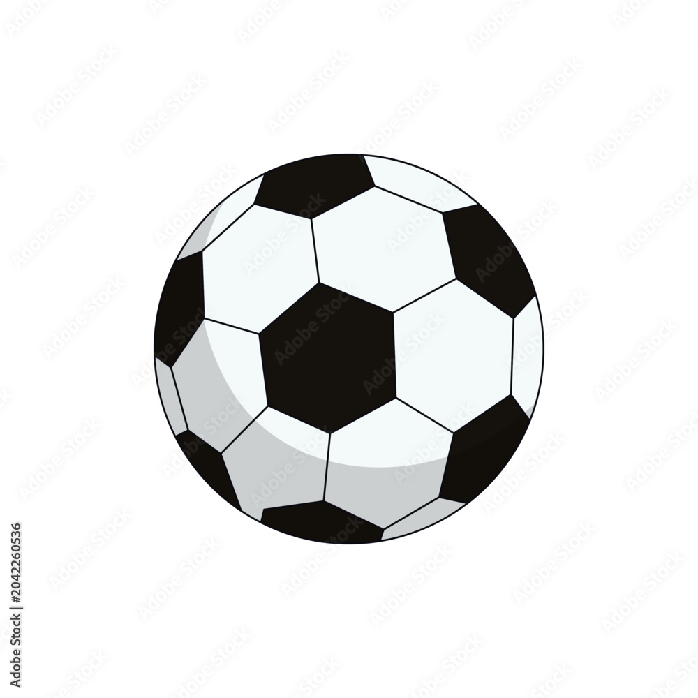Fototapeta premium Classic Football Ball Isolated Sports Equipment Illustration