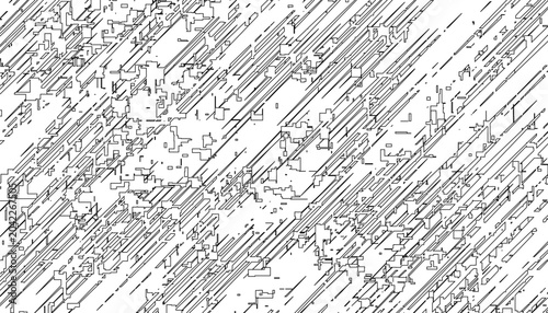 Foto Black and white abstract geometric pattern with grunge effect for sporty and modern background