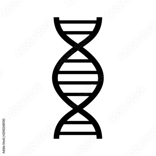 DNA icon Silhouette Vector Image
