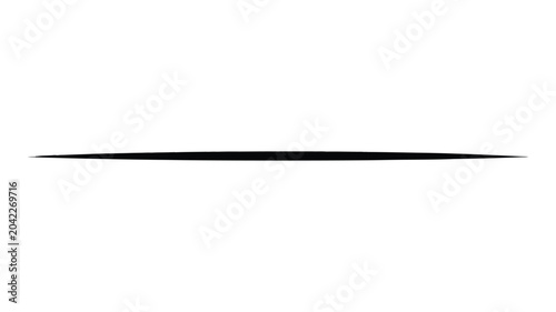 Foto Horizontal straight line, clean black minimal divider line, simple decorative se