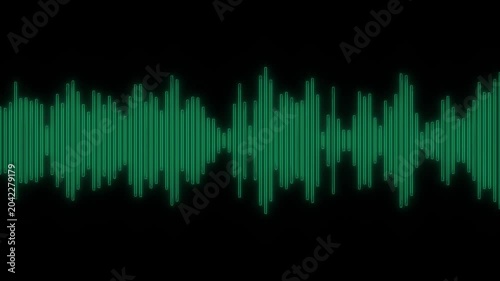 Minimal white audio sound wave visualization representing music, voice, and digital signal on a black background.